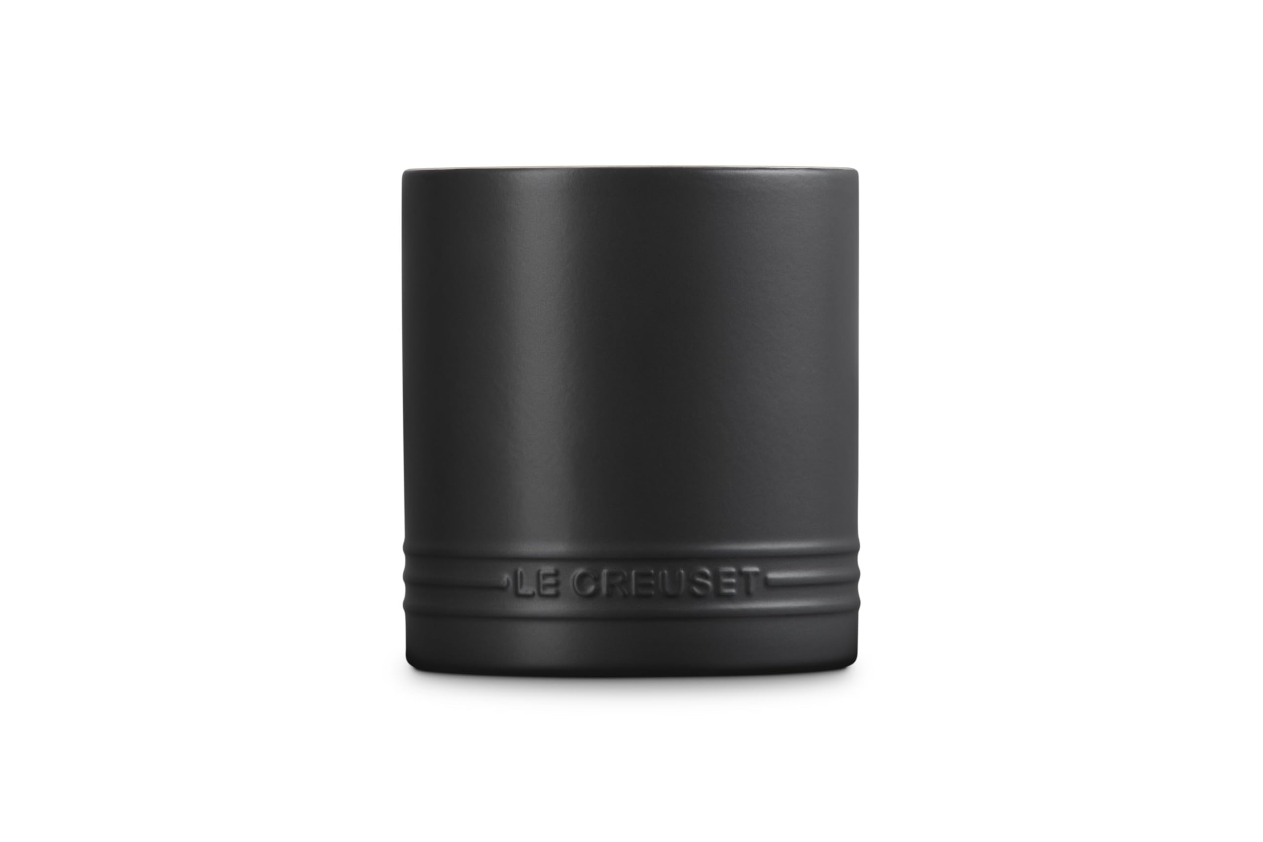 Le Creuset Stoneware Signature Küchenutensilienbehälter, Matte Black