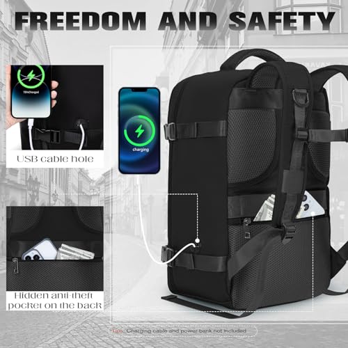 Xkdoai Handgepäck 40x20x25 für Ryanair, Flugzeug Reiserucksack Underseat Carry On Luggage Reisetasche Backpacker Rucksack Cabin Bag für Frauen Männer