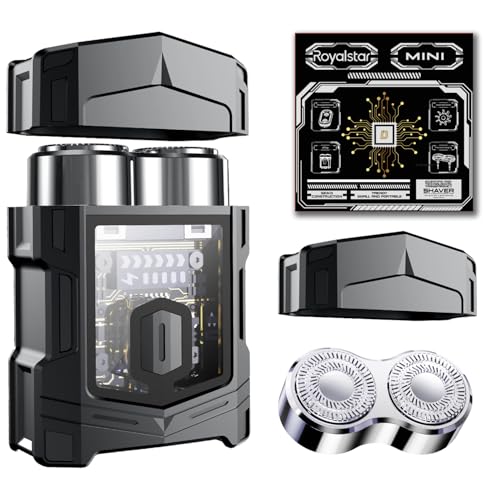 Mini-Portable-Electric-Shaver-Travel-Shaver-Mens-Electric-Shaver-IPX6-Waterproof-Wet-and-Dry-with-Smart-Display-Rechargeable-Cordless-Rotary-Shaver-for-Travel-Car-Office-Gift-FatherFriend