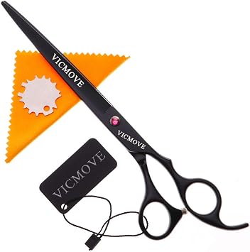 8" Professional Pet Dog Grooming Scissors Suit Cutting&Straight Shears Kit 8 Inch, Black Right Hand Scissors