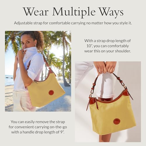 Image of Dooney & Bourke Shoulder Bags for Women, Nylon Bag with Removable Adjustable Leather Handle