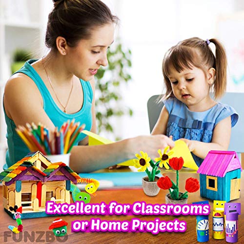 Funzbo Arts And Crafts Supplies For Kids - Craft Supplies, Craft Kits With Pipe Cleaners, Pom Poms For Crafts & Gloogly Eyes, Crafts For Kids Ages 4-8, 4-6, 8-12, Preschool Supplies #TOP5