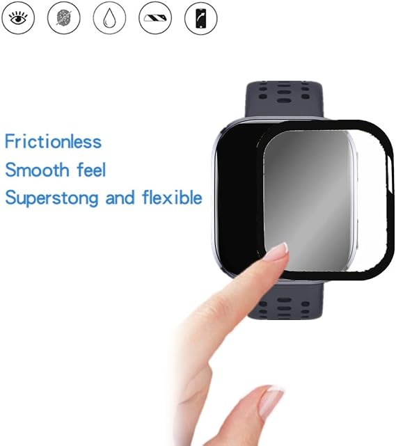 Screen Protector Compatible for Amazfit Bip 6 Smartwatch, 3D Full Screen Coverage PMMA Protective Film for Bip 6 Smart Watch (3 PCS)