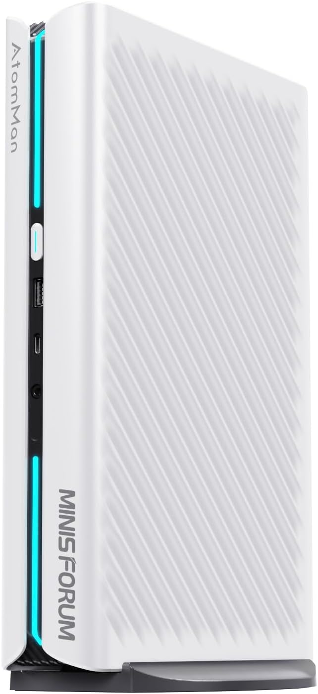 MINISFORUM G1 Pro Mini PC AMD Ryzen 9 8945HX(16C/32T, up to 5.4GHz) 32GB DDR5 1TB PCIe4.0 SSD Desktop Computer, 2xHDMI|2xDP2.1|DP1.4 Outputs, 5G LAN, WiFi7, BT5.4, RTX 5060 Graphics Gaming PC