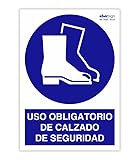 EberSign | Señal de Obligación Uso Obligatorio de Calzado de Seguridad Normativa ISO (A3)