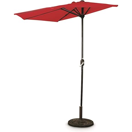 CASTLECREEK Half Outdoor Patio Umbrella: Shady Oasis for Alfresco Spaces