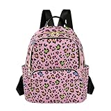 BCFHRGT Mochila moderna y elegante de 35,5 cm, color rosa, leopardo, talla M, para viajes, para negocios