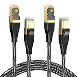 MOGOOD CAT8 LANケーブル 2M 2パック カテゴリー8 40Gbps 2000MHz 超高速 金メッキRJ45コネクタ イーサネットケーブル PC、ルーター、ゲーム コンソール、Latpots モデム ルータ PS4 Xbox等に対応