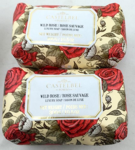 Castelbel Wild Rose 300gram Bath Soap Bar - 2 Bars