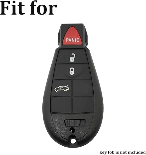 Miniatura 2 de Funda para llavero para Jeep de TPU suave, compatible con Dodge Ram Durango Challenger 2008-2018, accesorios para Jeep Chrysler con llavero