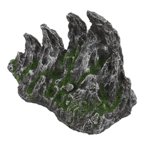 OSOLADY Rockery Stone Aquatic Decor Artificial Aquarium Big Fish Tank LED Pebbles Rocks Fish Hide Cave Simulation Mountain Model