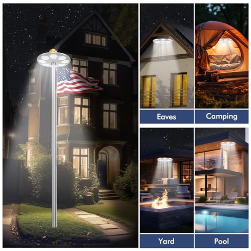 Ppq 1001-160 Solar Flagpole Led Light,New 160 Led Ultra Bright Flag Pole Light thumb #6
