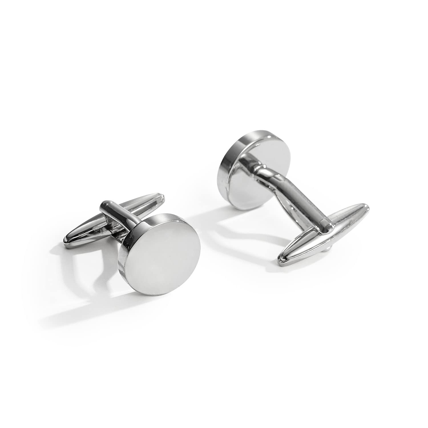 UJOY Jewelry mens shirt cufflinks classic black design with gift box Suitable for Business Party Wedding and Daily