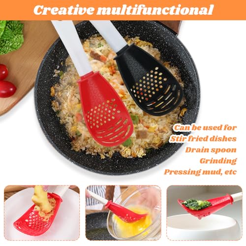 Poouty Multifunctional Kitchen Cooking Spoon, 2024 New 6 In 1 Slotted Spoon, 356°F Heat Resistant Silicone Spatula Spoon, Colander Skimmer Scoop For Cooking Draining Egg Separator Grating Garlic  thumb #2