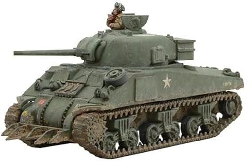 Miniatura 2 de Warlord Bolt Action Sherman V Tank 1:56 Miniaturas de mesa – Juego de soldados de la Segunda Guerra Mundial en miniatura pintable de plástico para