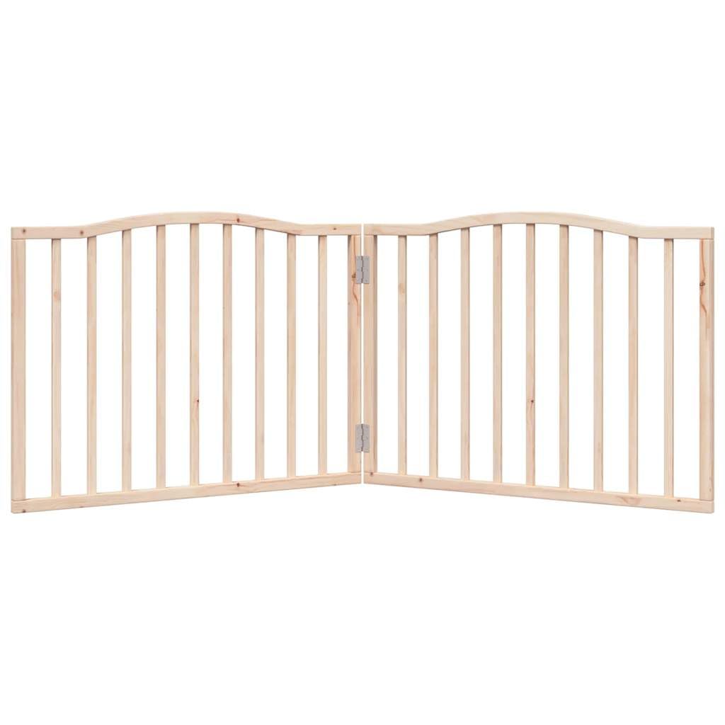 Brokky Cancello per Cani Pieghevole 2 Pannelli 160 cm Legno di Pioppo-Cancelletto per Bambini, Barriera per Cani e Neonati, Recinzione Scale, Cancellino