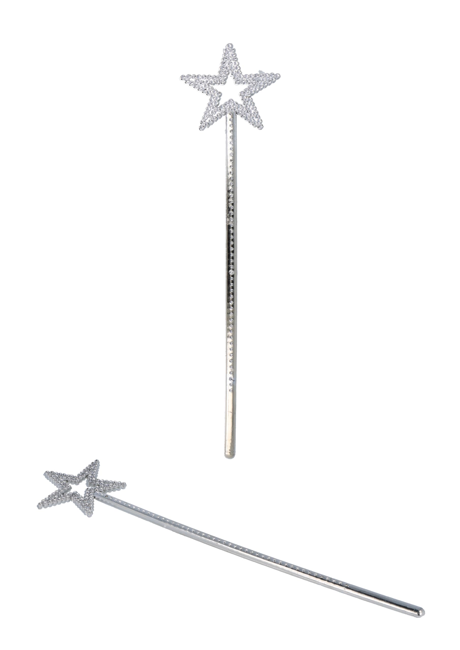 HENBRANDT Silver Star Wand 35cm - Kids Fancy Dress Accessory, Party Bag Filler, Princess Fairy Wand, Costume Props, Magical Party Supplies