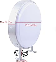 Vista 2 de 20'' LED Double Sided Outdoor Advertising Projecting Light Box, Waterproof Round Light Advertising Board Billboard for Printed Illuminated Sign