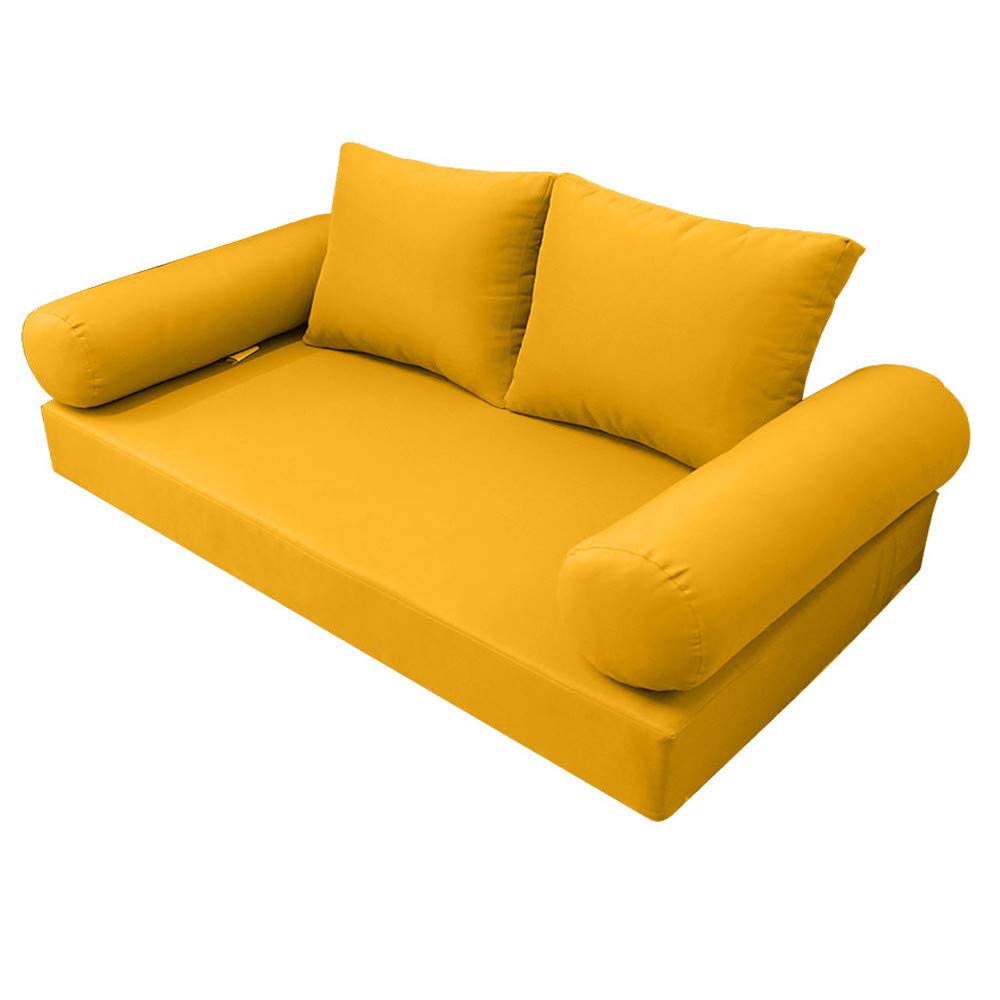 Prolinemax Style1 Twin Size 5PC Knife Edge Outdoor Daybed Mattress Cushion Bolster Pillow Complete Set AD108