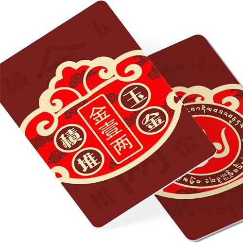 Feng Shui Amulet Card with Traditional Wealth Lock Coin, Feng Shui Symbol for Safeguard Your Wealth, Carry Along Feng Shui Talisman Card, Good Fit for Your Wallet, Pocket or Purse Feng Shui Amulet Card with Traditional Wealth Lock Coin, Feng Shui Symbol for Safeguard Your Wealth, Carry Along Feng Shui Talisman Card, Good Fit for Your Wallet, Pocket or Purse