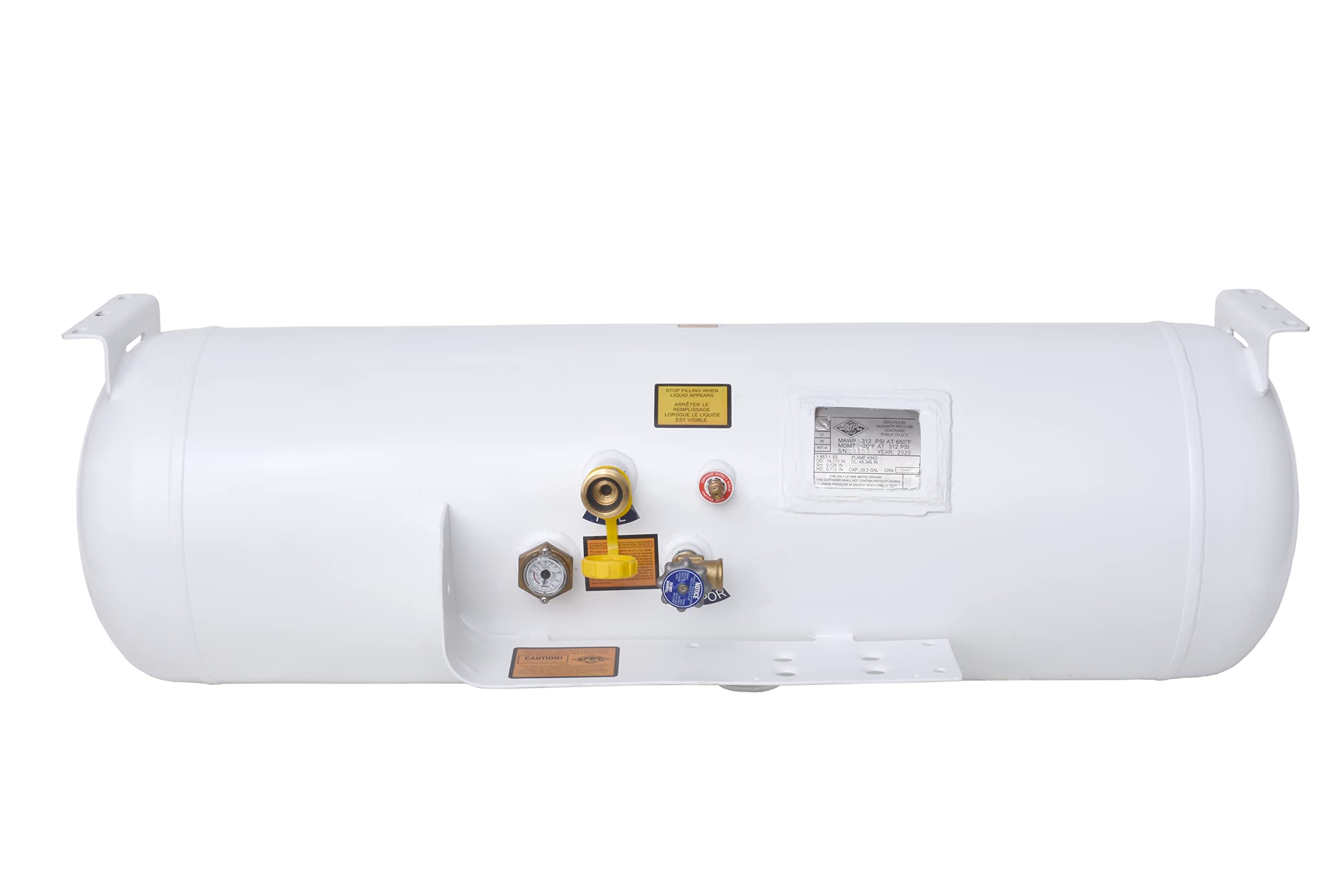 Photo 1 of Flame King YSN293 29.3 Gallon RV, Van Or Trailer Horizontal ASME RV Propane Tank Cylinder, 14.9" x 48"