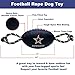 NFL DALLAS COWBOYS Football Dog Toy, Tough Nylon Quality Materials with Strong Pull Ropes & inner SQUEAKER in NFL Team Color