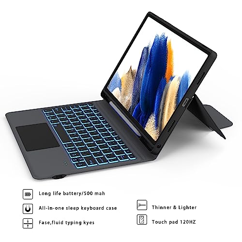 ROOFEI Custodia per Galaxy Tab A8 con tastiera