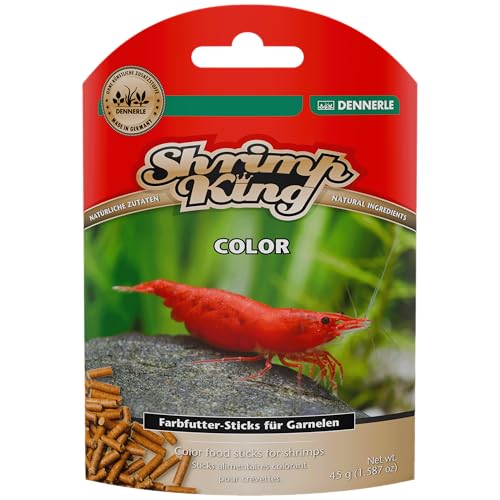 Dennerle Shrimp King Color 45g - Farbfutter Granulat für Süßwasser Garnelen, verbesserte Rezeptur