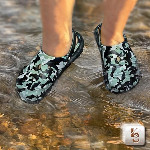 Image of KEMISANT Cushioned Clogs Mules for Men Garden Beach Water Fun-Lightweight | EVA Cushioned Footbed| Arch Support | Slip-resistant | Unisex