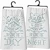 Primitives by kathy two sided kitchen towel sunrisesunset by primitives by kathy  urban country home decor