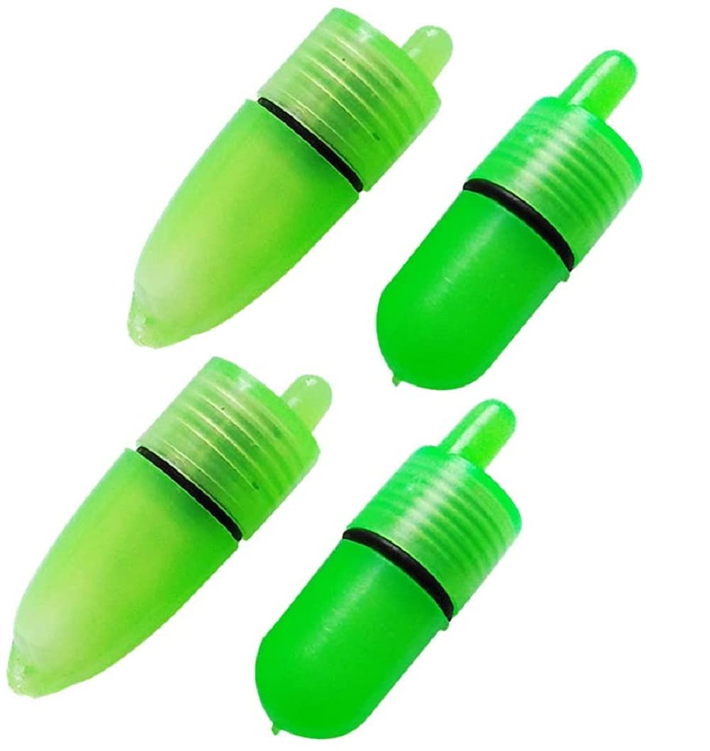 LIOOBO Fishing Rod Alarm Bells with Light Luminous Fishing Bite Alarm Waterproof Squid Bell 60 Sets