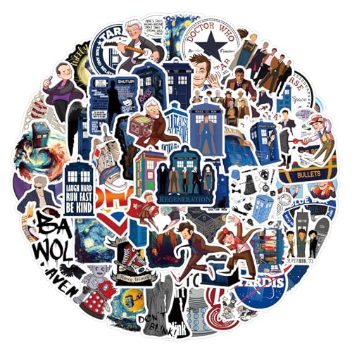110 Doctor Who pegatinas para ordenador portátil, pegatinas geniales para adolescentes, niños, monopatín, teléfono