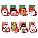 Produktbild Biluer Nikolausstrumpf Set 8pcs Weihnachtsstrumpf Nikolausstiefel Zum Befüllen Weihnachtssocken Für Süßigkeits Geschenke Dekorationen Schneemann Weihnachtsmann Rotwild Bär 16 * 12cm