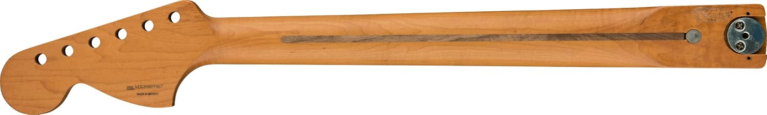 Vista traseira do braço da guitarra Fender Vintera Mod '70 Stratocaster em maple torrado