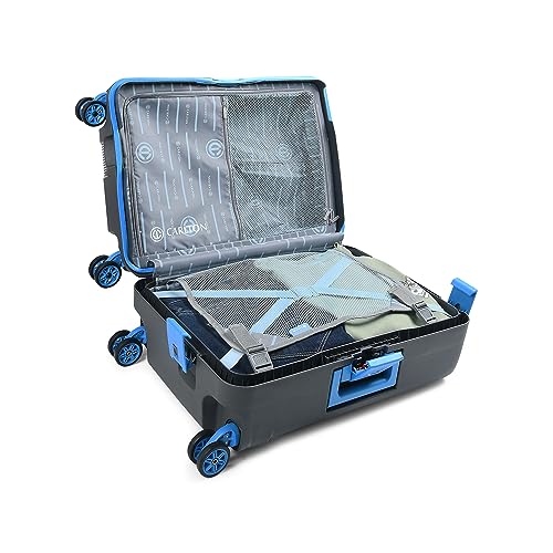 Image of Carlton Vault | Cabin Trolley Bag, 55 Cm Small Hardsided Luggage | 8 Wheels, TSA Lock | Polypropylene | Premium Suitcase for Travel | 5 Year International Warranty | Grey