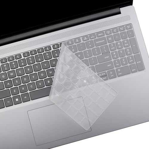 Image of Saco Laptop Keyboard Cover Compatible for 2025 Lenovo IdeaPad Slim 3 15IRH10 15Q8X10 Model 83K100C6IN, 83K100CGIN, 83K100CJIN Series 15.3 Inch Laptop, Silicone Clear