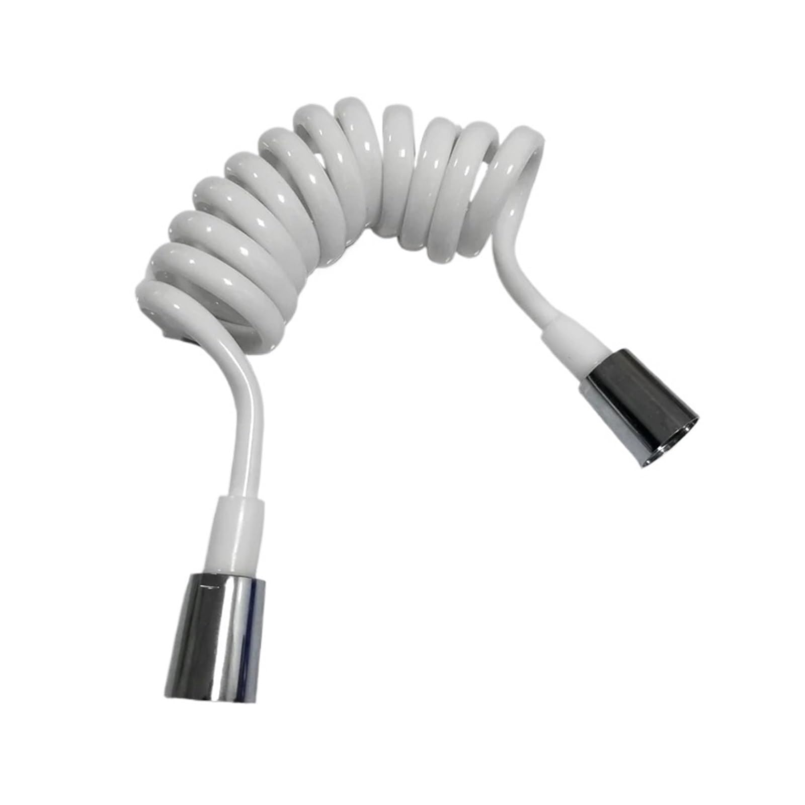 High Gloss White Style Spring Shower Hose Toilet Bidet Spray Connect Pipe PVC Telephone Line Style 150cm(150cm)