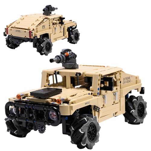 Building Kit,4wd Remote Control Mecanum Wheel Vehicle,all-directional Drifting Rc Truck Technic Sets Stem Model For Adults & Boys,military Style