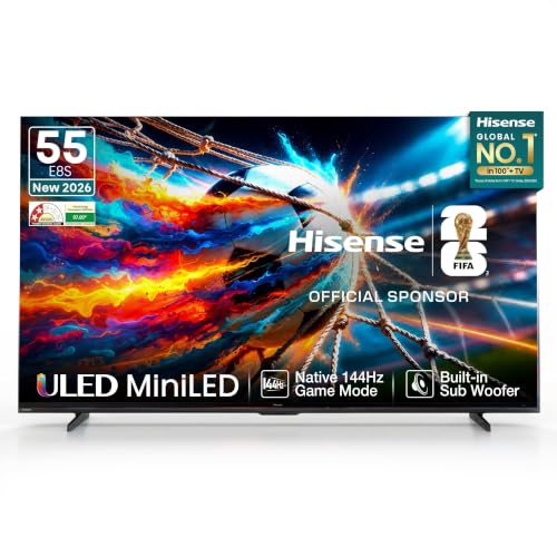 Hisense 139 cm (55 inches) E8S Series Hi-QLED MiniLED Smart TV 55E8S (Black)