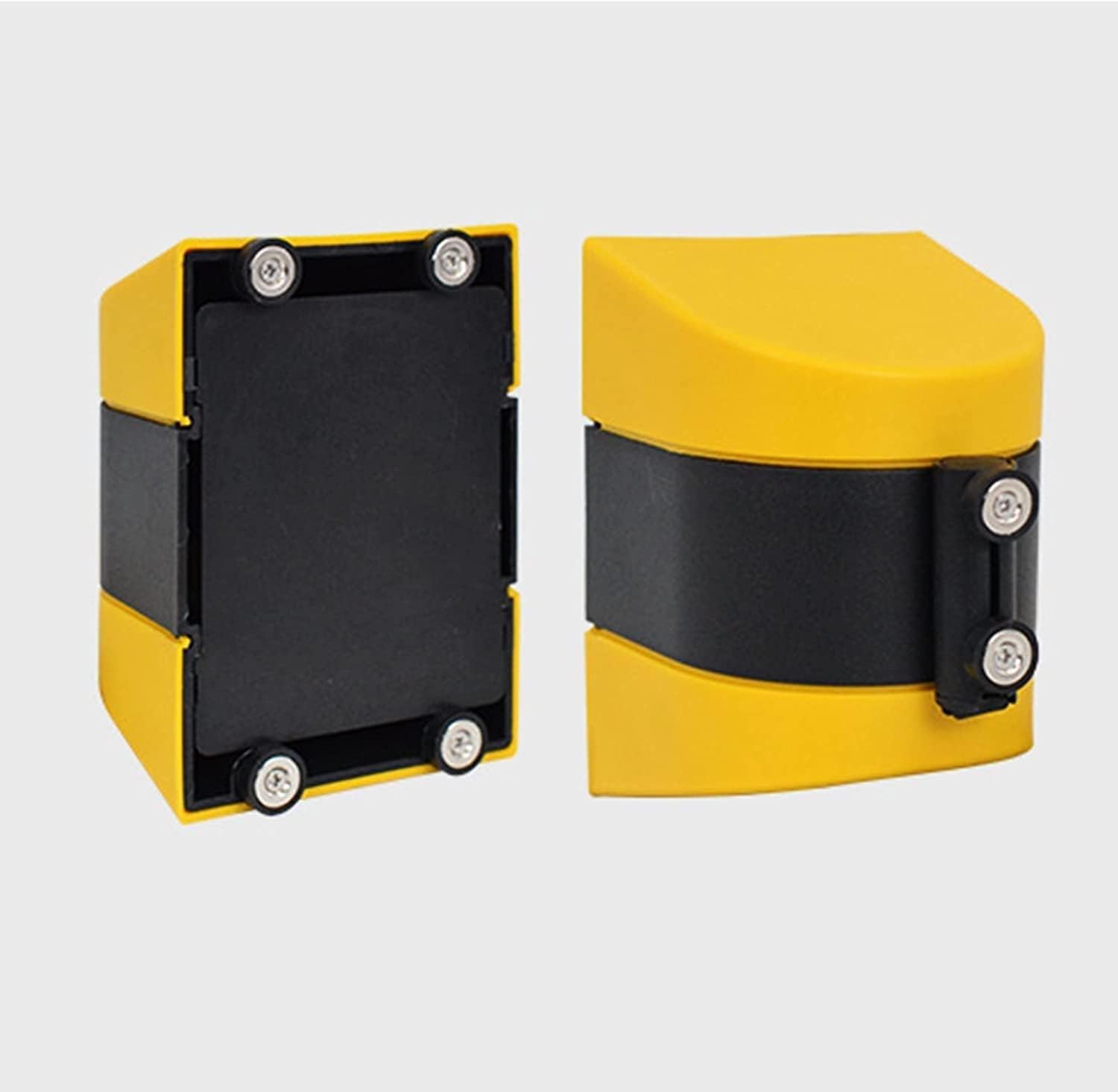 Magnetisches Einziehbares Absperrband – Bis 10 M, Edelstahlgehäuse, Nylonband, 3 Montagearten (magnetisch, Schrauben, Kleben) Für Flughäfen, Banken & Shops