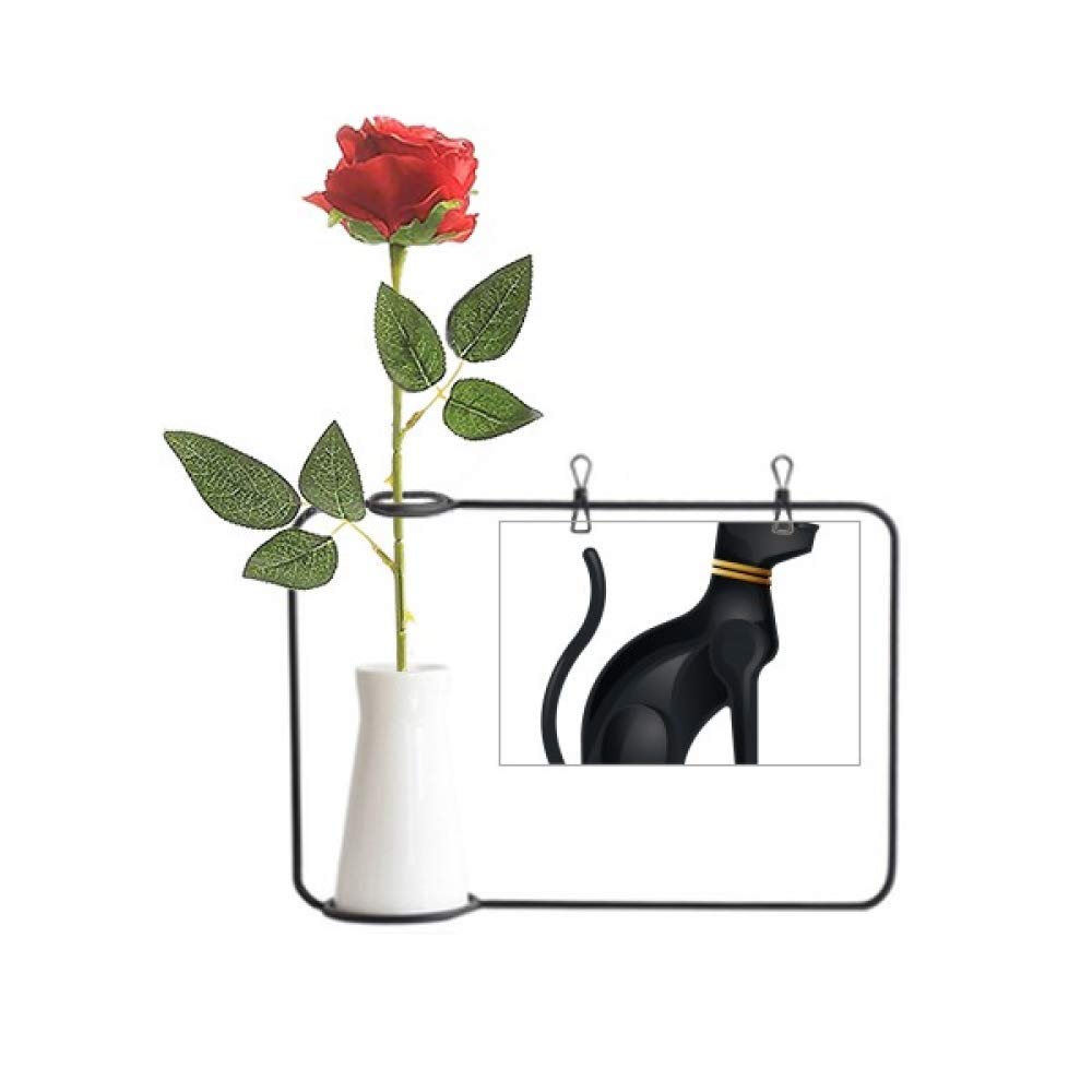 Fleur artificielle suspendue chat noir pour embellir votre salon cocooning