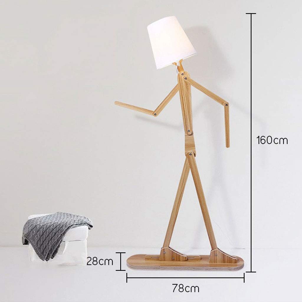 Lampada da terra Lampade da terra in stile giapponese Creativo FAI DA TE Lampade da terra in legno nordico Stand Luce per soggiorno Camera da letto Studio Arte Illuminazione Lampade da terra Luci