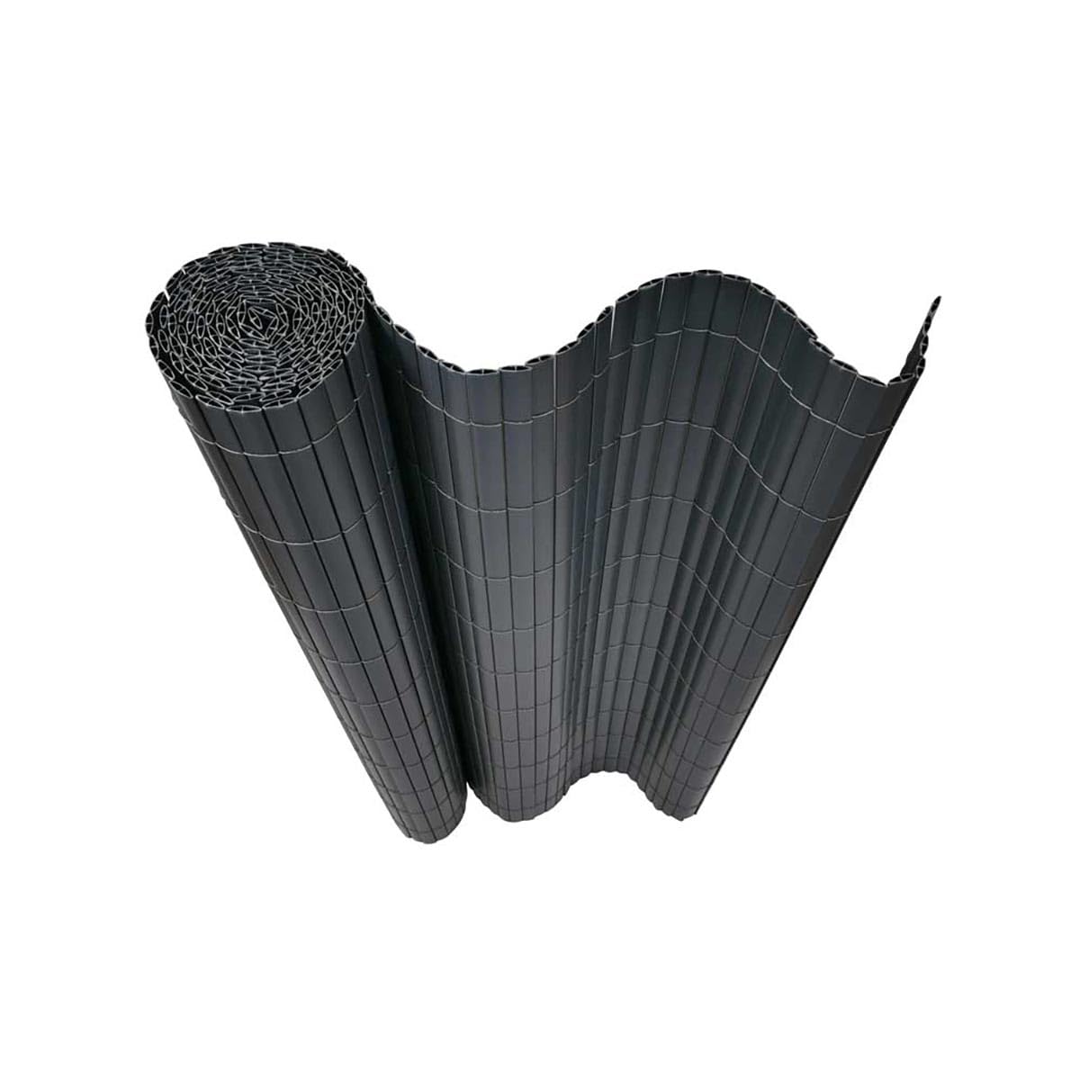 Canisse PVC occultant double face 1,5x3m gris - Kit complet avec fixation