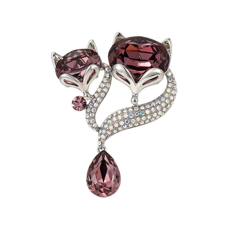 Image of Animal Brooch for Women Girls 18k Gold Plated Animal Brooch Pin Rhinestone Animal Brooch Lapel Pin Jewelry Thanksgiving Day Birthday Wedding Gifts for Mom Wife