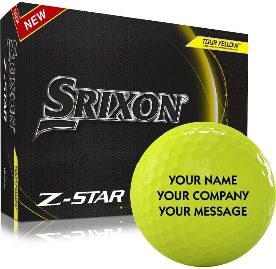 Srixon 2023 Z-Star 8 Yellow Personalized Golf Balls