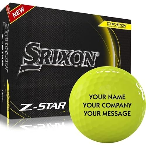 Srixon 2023 Z-Star 8 Yellow Personalized Golf Balls