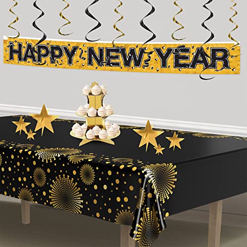 image for Beistle Gold 3-D Foil Star Centerpieces, 9-Count – Metallic Starry T