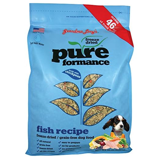 Grandma Lucy's PUREformance Dog Food, Grain Free and Freeze-Dried - Fish, 10 Pound Bag