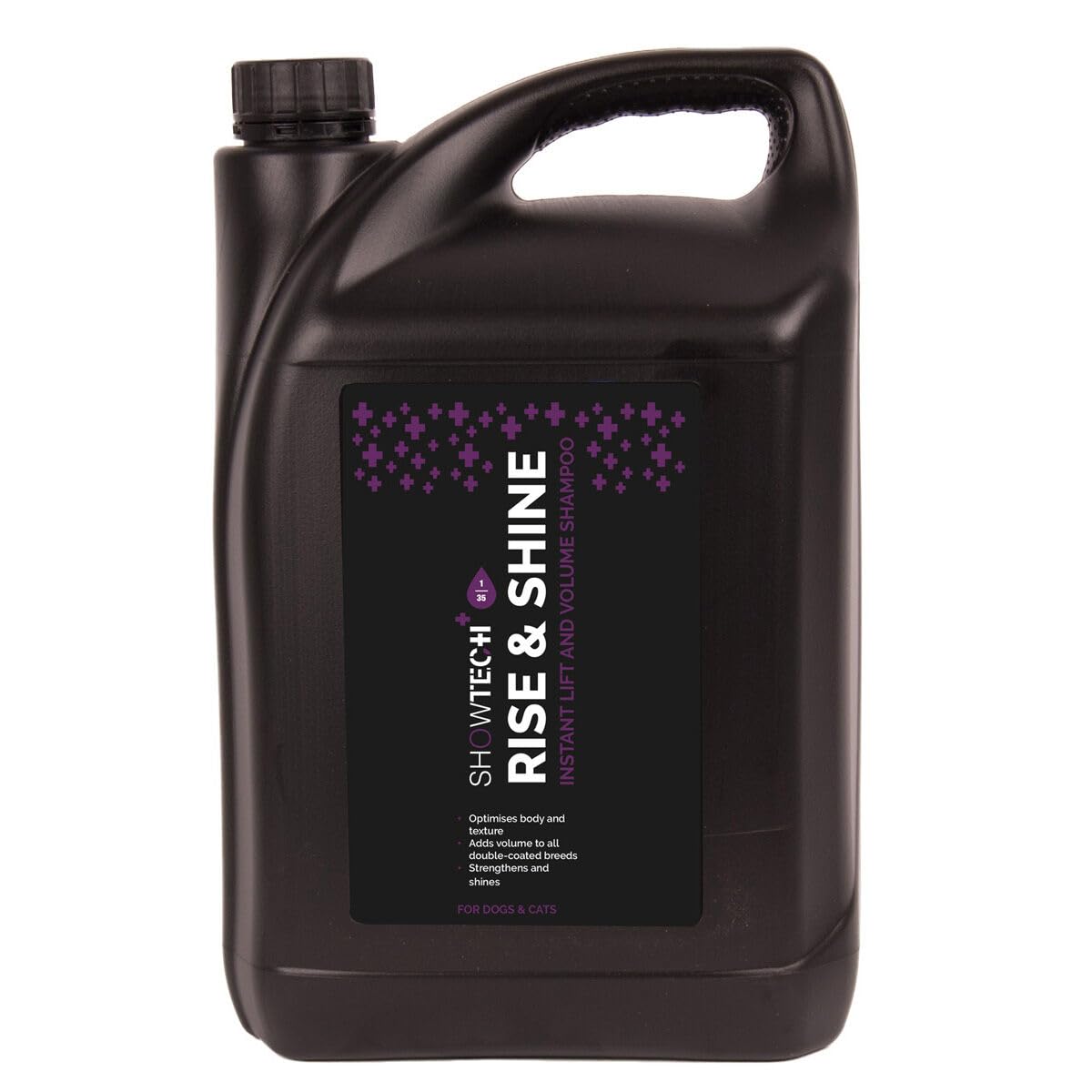 Show Tech+ Rise & Shine Shampoo - Revitalising Pet Shampoo for Dogs & Cats | Brightens & Cleanses Coat for a Lustrous Shine | Start Your Pet's Day with Show-Stopping Radiance, 5L