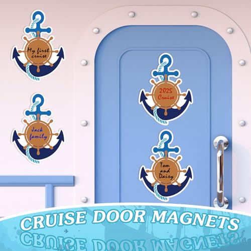 Set 4 imanes decorativos en forma de ancla para puerta miniatura 2